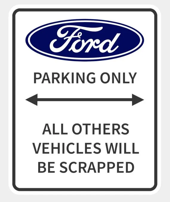 Tiêu đề Biển báo chỉ đỗ xe Ford Tóm tắt Không cần nhiều l