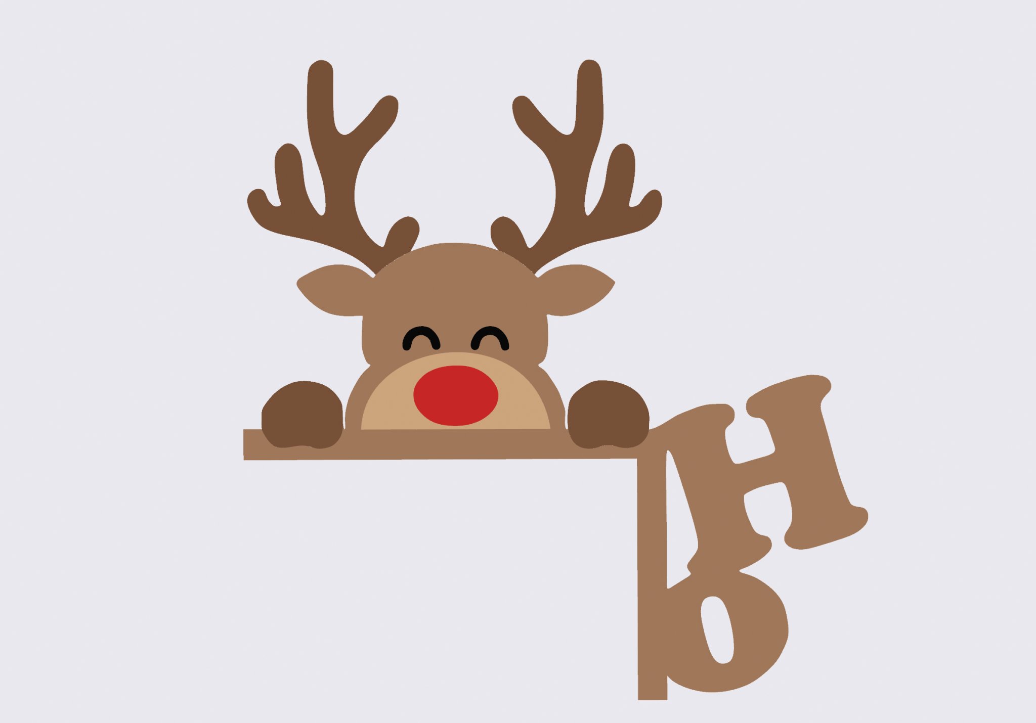 Tiêu đề Khung cửa tuần lộc trang trí Giáng sinh dễ thương Tóm