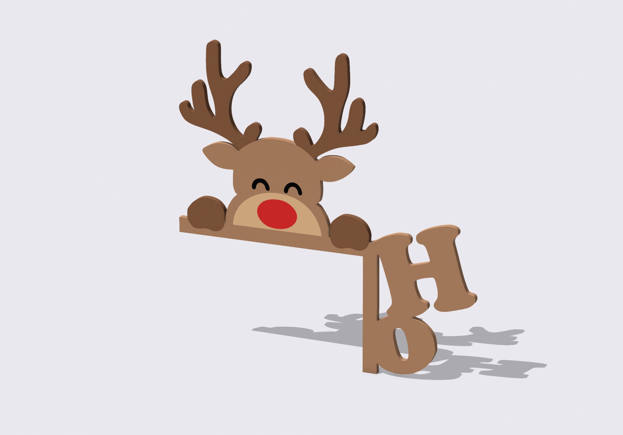 Tiêu đề Khung cửa tuần lộc trang trí Giáng sinh dễ thương Tóm