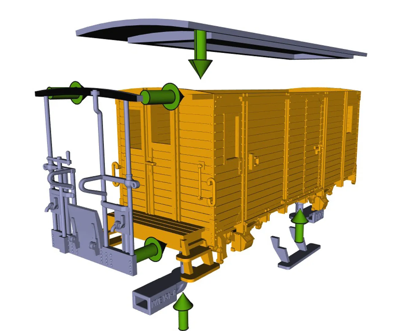 Tiêu đề H0m 1000mm Schmalspur-Gepäckwagen 905-153 NWE 156 M 187 Tóm t