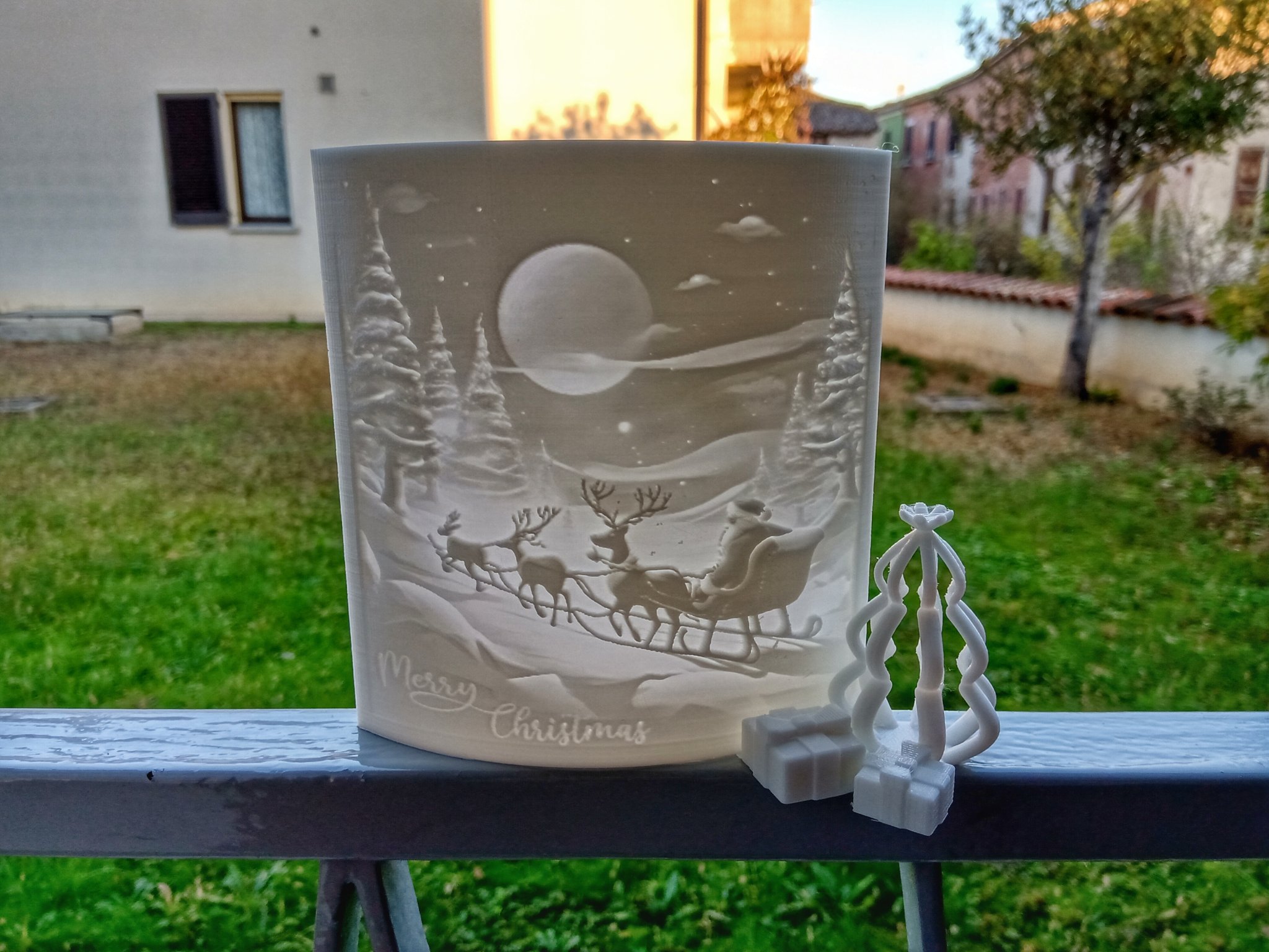 Tiêu đề Lithophane Merry Christmas - thiệp chúc mừng Tóm tắt Nế