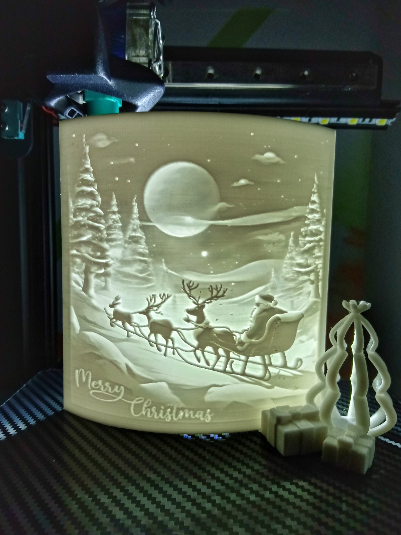 Tiêu đề Lithophane Merry Christmas - thiệp chúc mừng Tóm tắt Nế