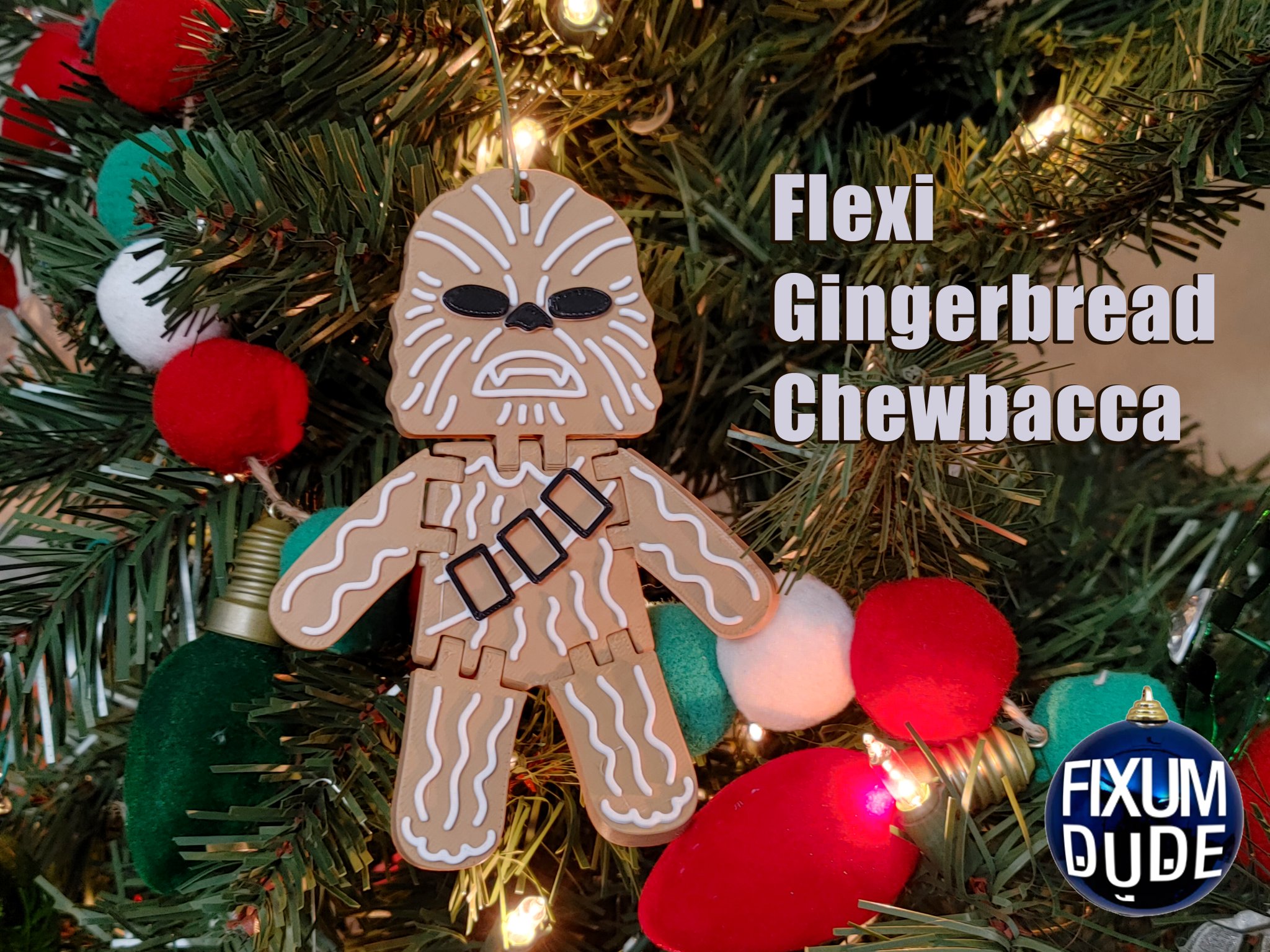 Tiêu đề Flexi Gingerbread Chewbacca Trang trí Tóm tắt Chewbacca bánh