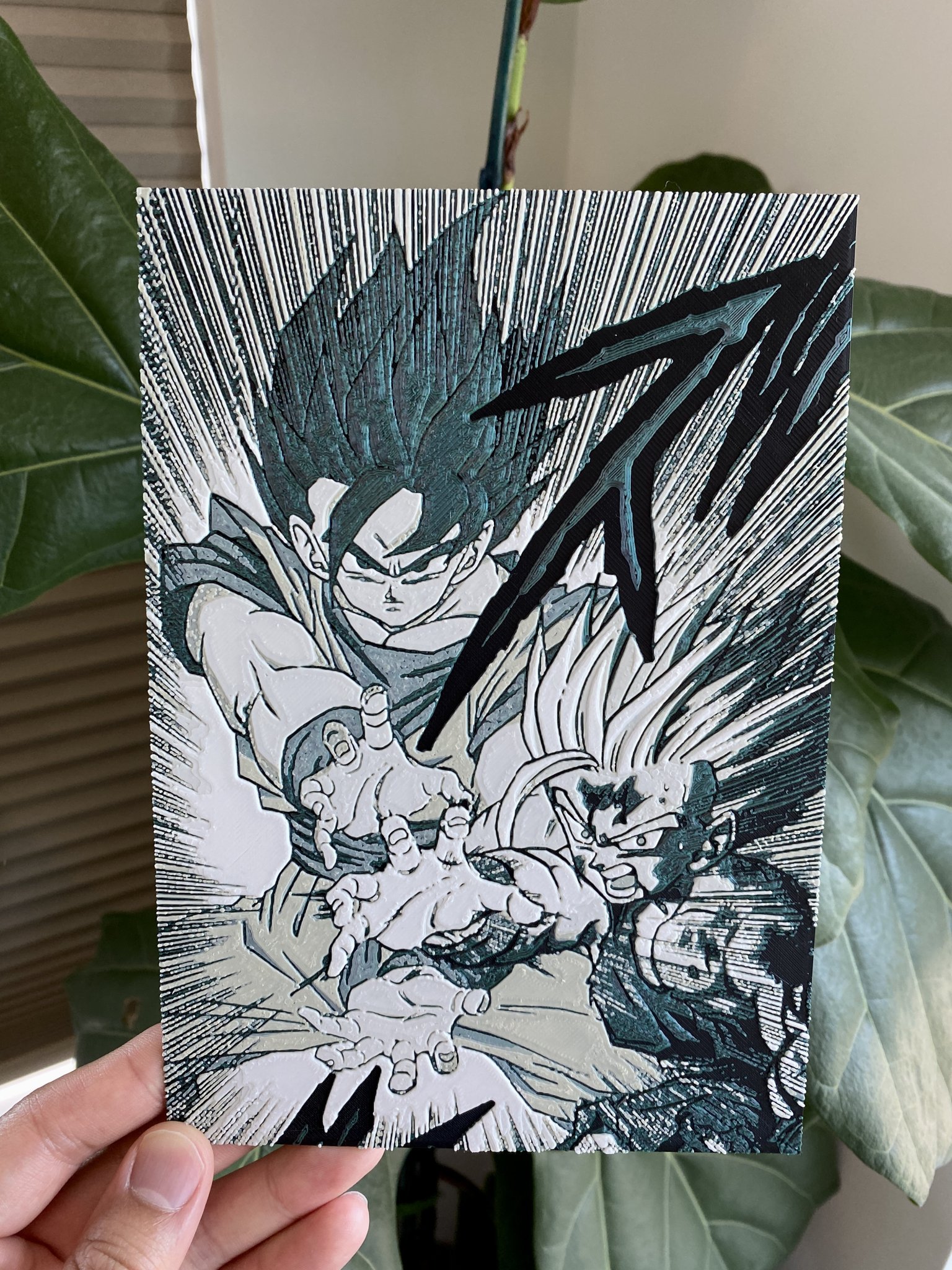 Tiêu đề HUEFORGE - KAMEHAMEHAAA Tóm tắt Bức tranh 3D Hueforge về b