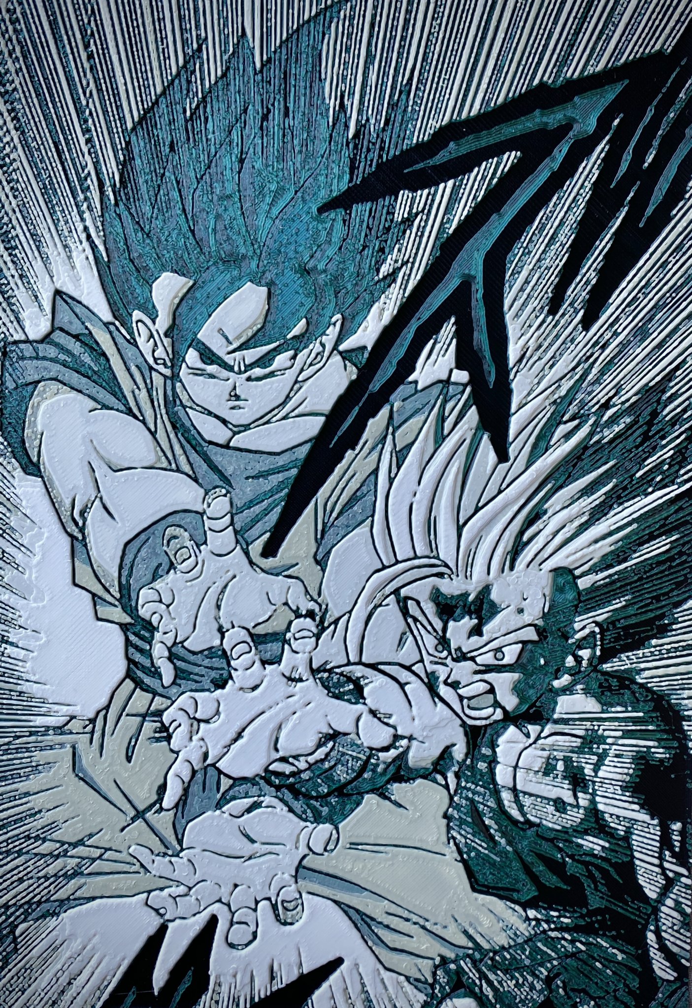 Tiêu đề HUEFORGE - KAMEHAMEHAAA Tóm tắt Bức tranh 3D Hueforge về b