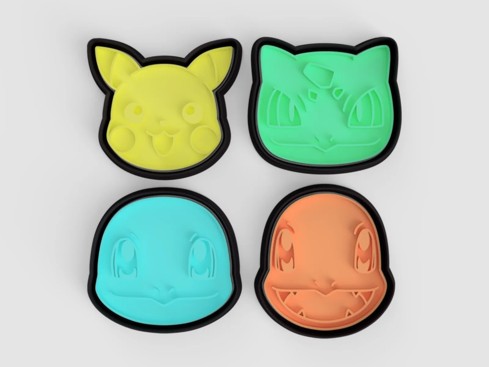 Cookie Cutters - Kanto Starters Pokemon Faces