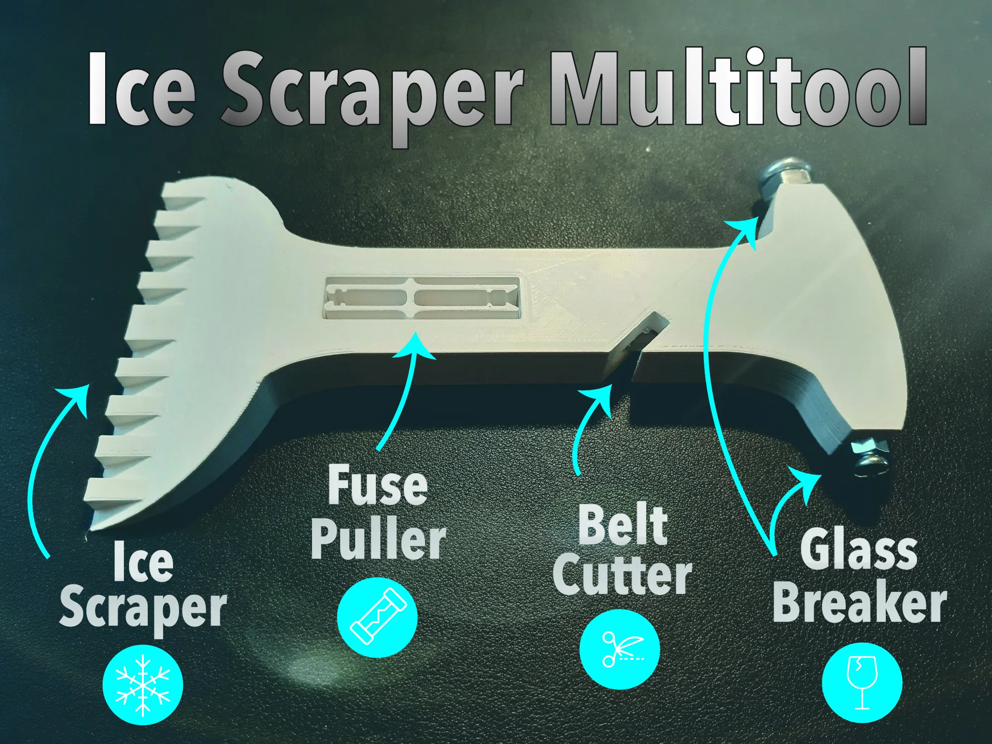 Tiêu đề Dụng cụ đa năng Ice Scraper 4 trong 1 Lợi ích an toàn