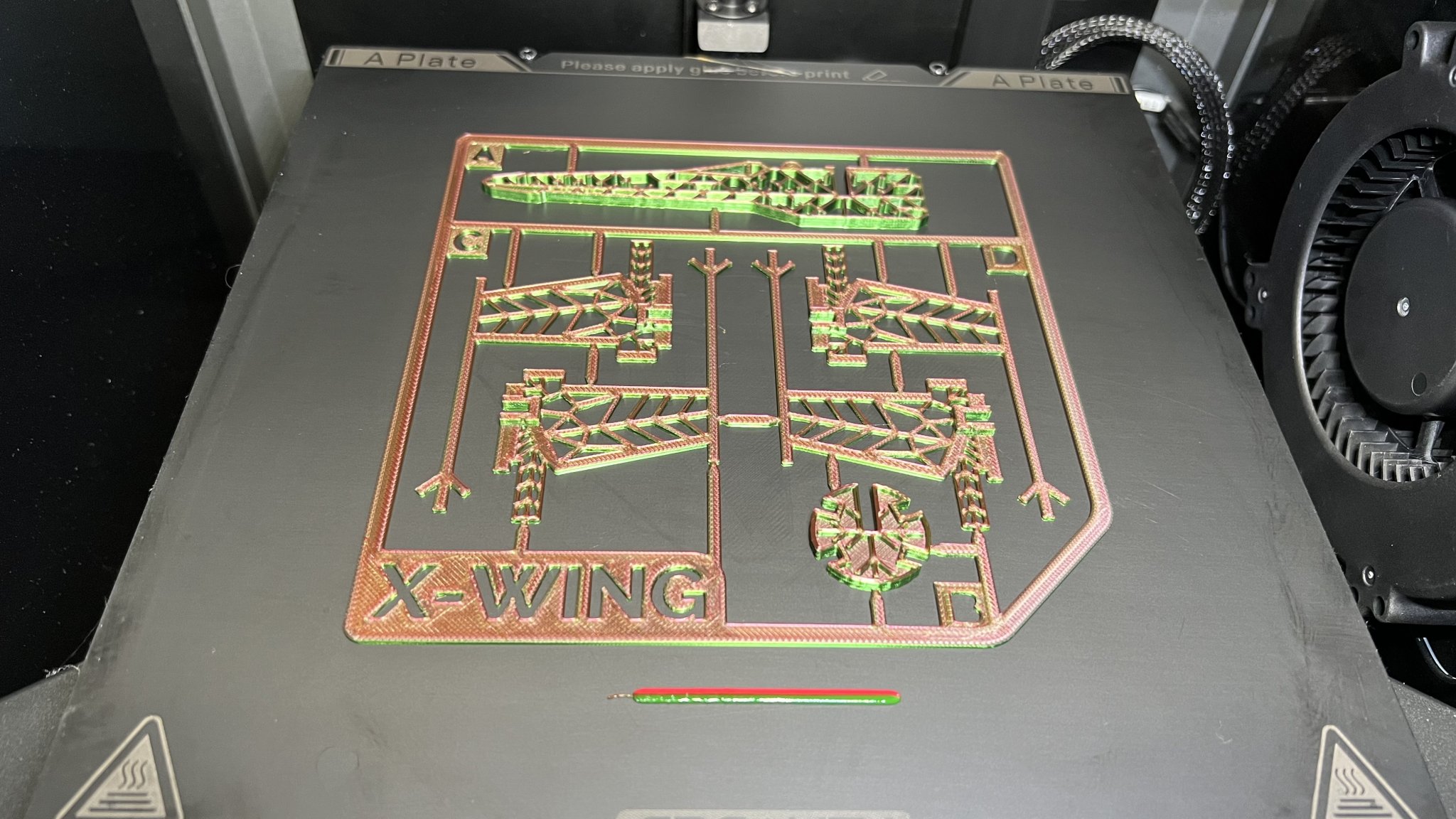 Snowflake X-Wing Kit Card Christmas Ornament - Lightweight