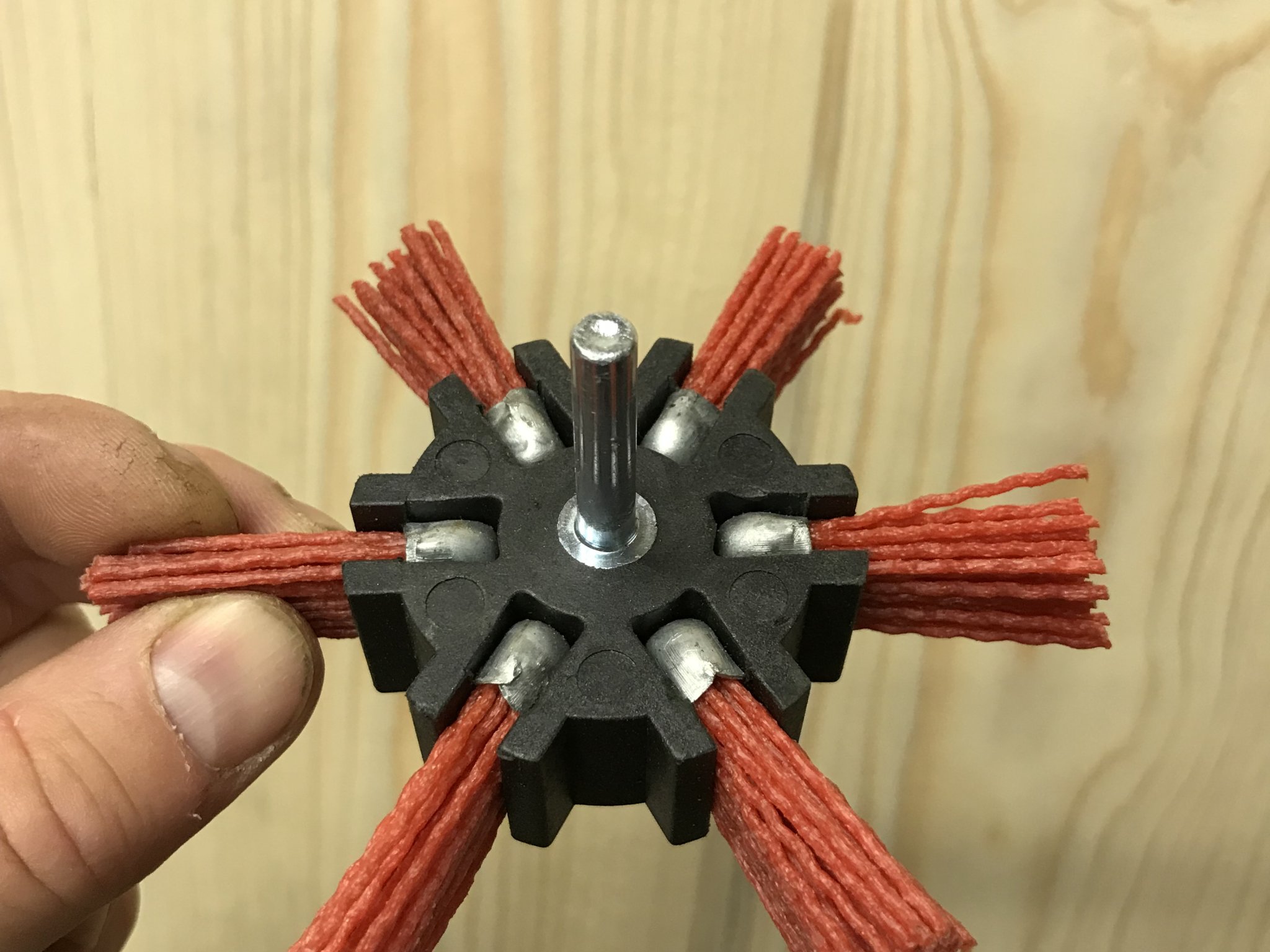 Tiêu đề Shou Sugi Ban máy chà nhám bánh xe nylon Tóm tắt Bàn ch