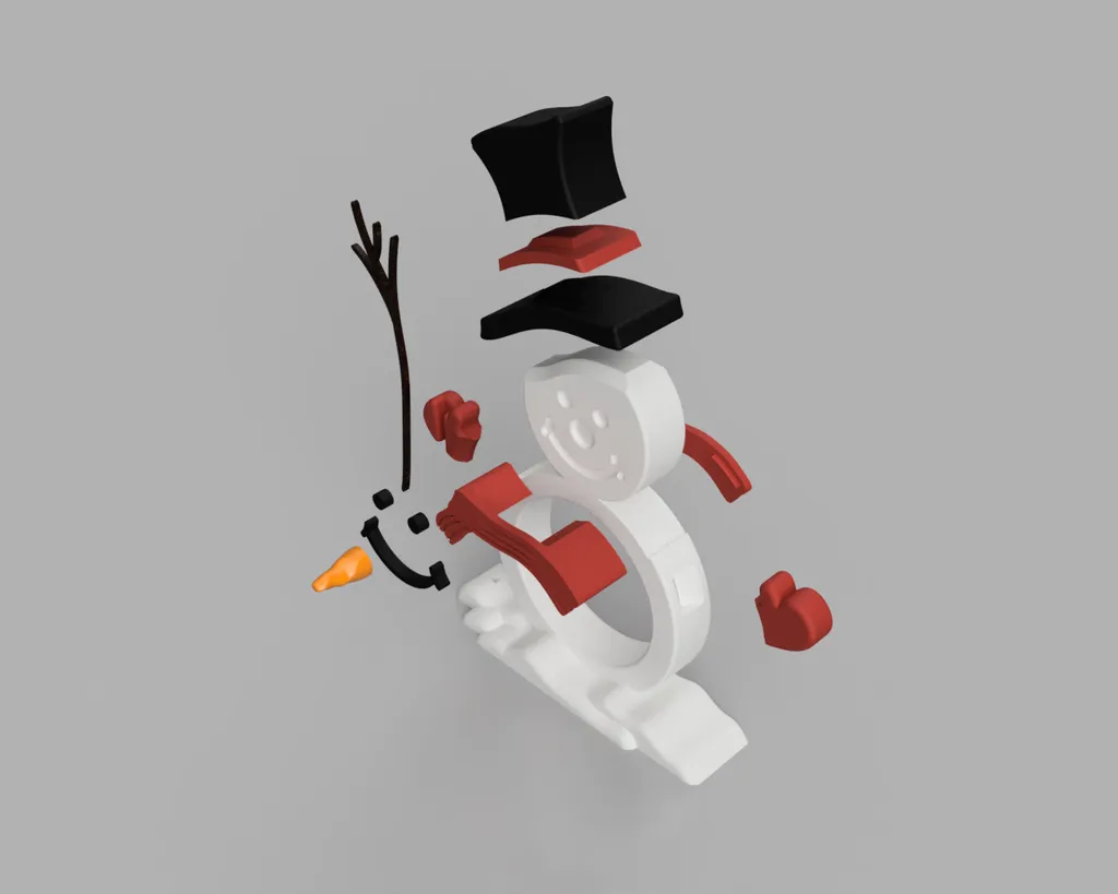 Tiêu đề Schneemann Serviettenring zu Weihnachten Multi-Color ohne Support