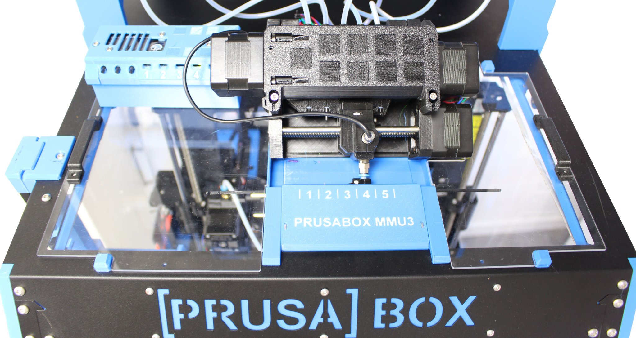 MMU2/MMU3 Autorewind spool holder with Spool tank and Prusabox