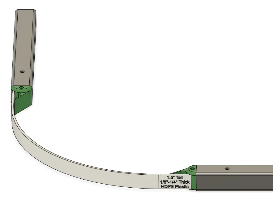 Đầu Nối Ray RC In Được Cho Ống Vuông 44MM ID / 50MM OD