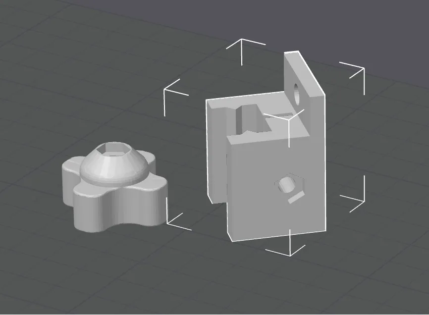ikea lack enclosure camera mount with hex nut and screw