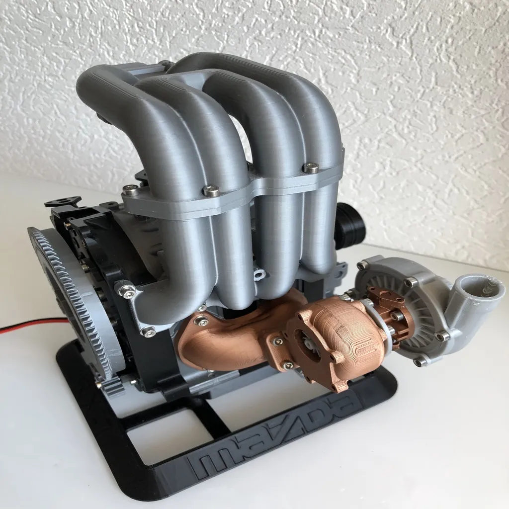 Tiêu đề Đế trưng bày động cơ quay Mazda RX7 Wankel 13B-REW của e