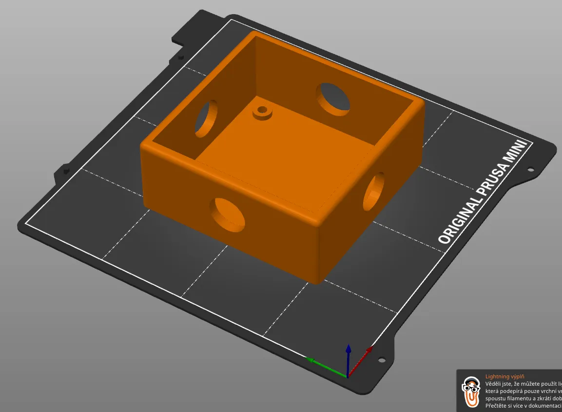 box for cabels on wall