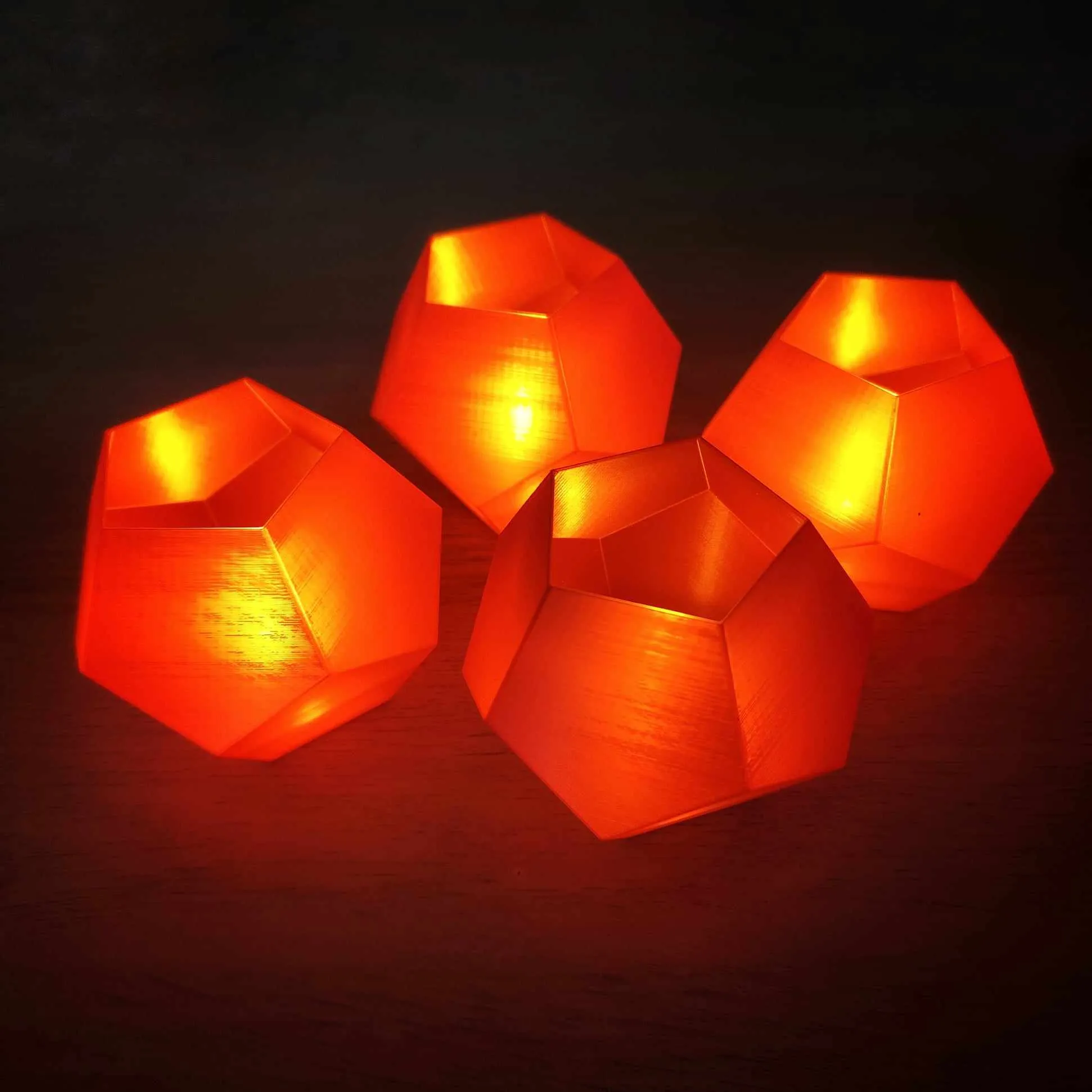 Tiêu đề Khối mười hai mặt - Led Tea Light Vase Tóm tắt Bình ho