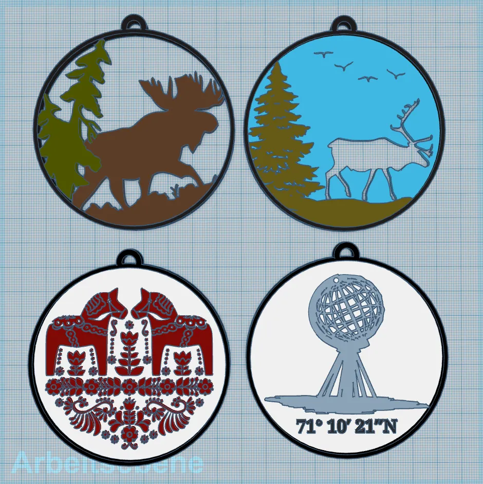 Ornaments Cây Thông Noel Kiểu Bắc Âu