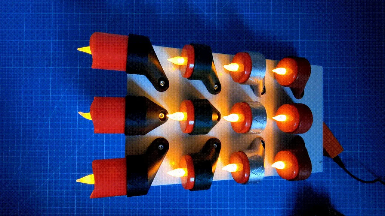 Tea light holder left right wall mount V1.4