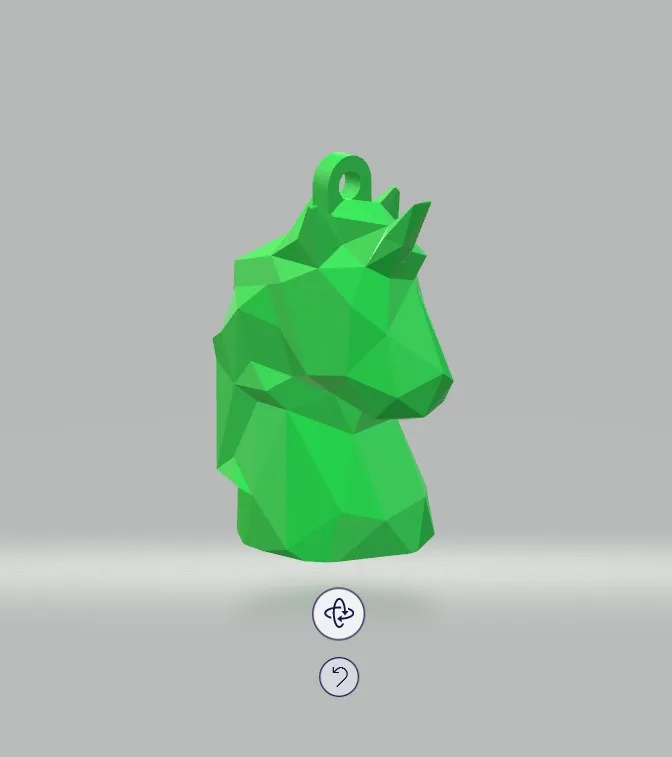 Móc Khóa Kỳ Lân Kiểu Low Poly