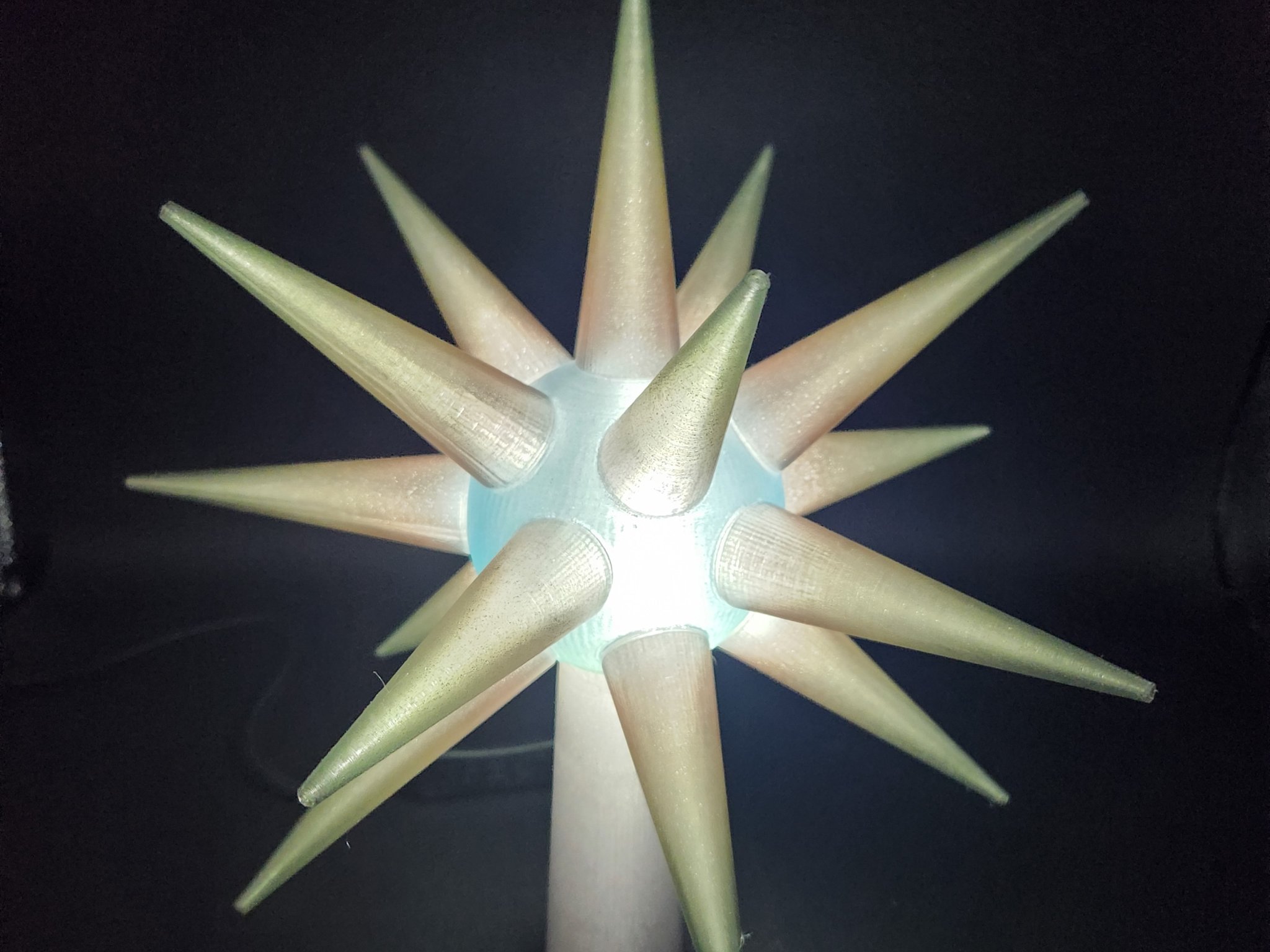 Đồ trang trí đỉnh cây thông Noel có đèn