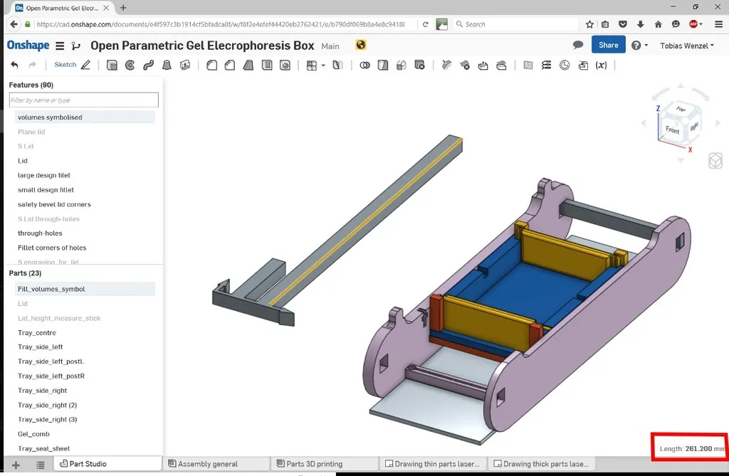 Parametric gel electrophoresis system