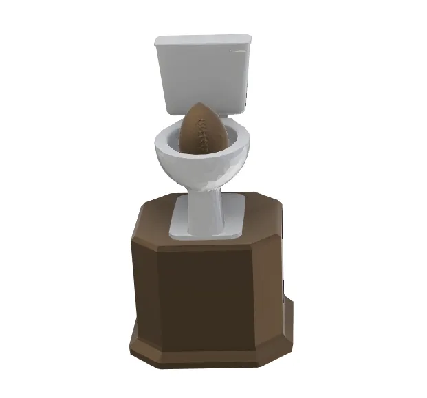 Cúp Cười Cho Đội Thua Giải Bóng Đá Fantasy - Có Các Bộ Phận Tách Rời