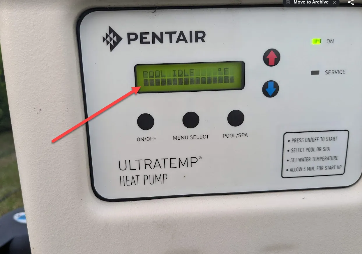 Tiêu đề Bóng tấm che màn hình máy bơm nhiệt Pentair UltraTemp T