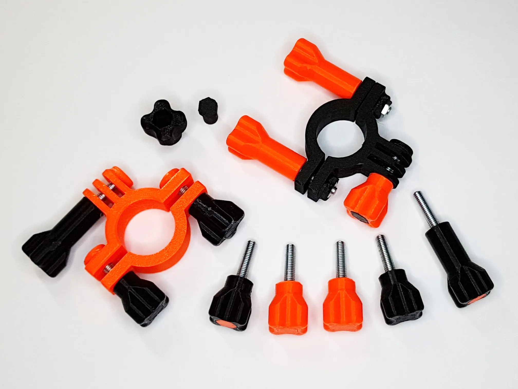 GoPro style thumb screws and handle bar mount