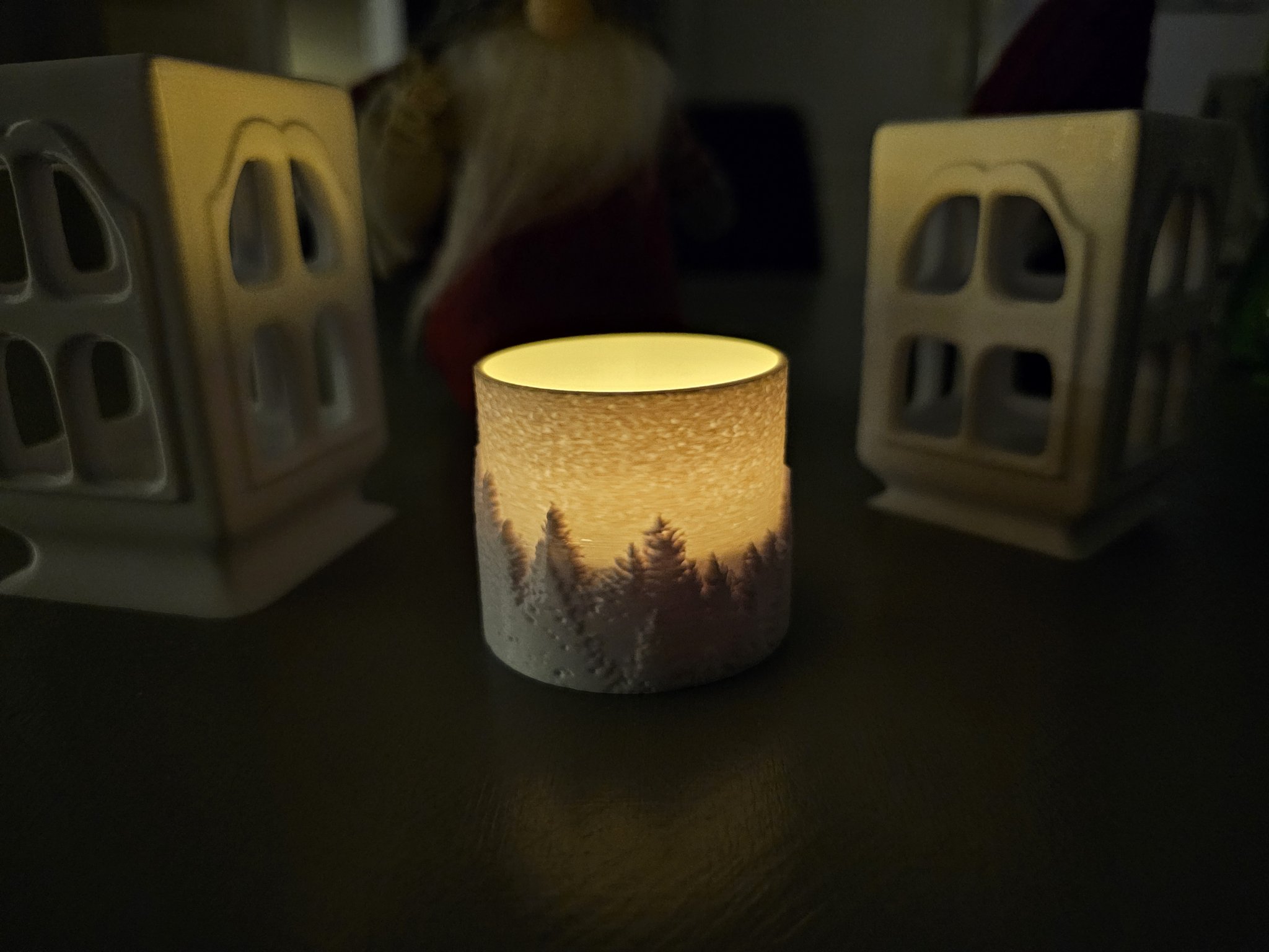 Tiêu đề Đèn Led trang trí phong cảnh Giáng sinh Lithophane Tóm tắ