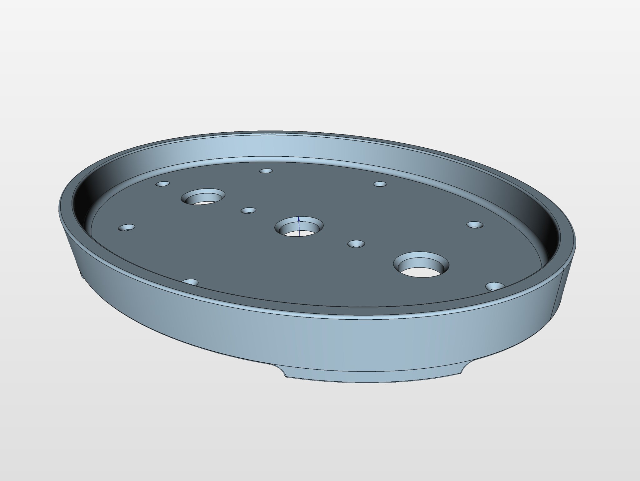 Chậu Bonsai 20 oval phẳng kiểu rừng 262x194x30mm
