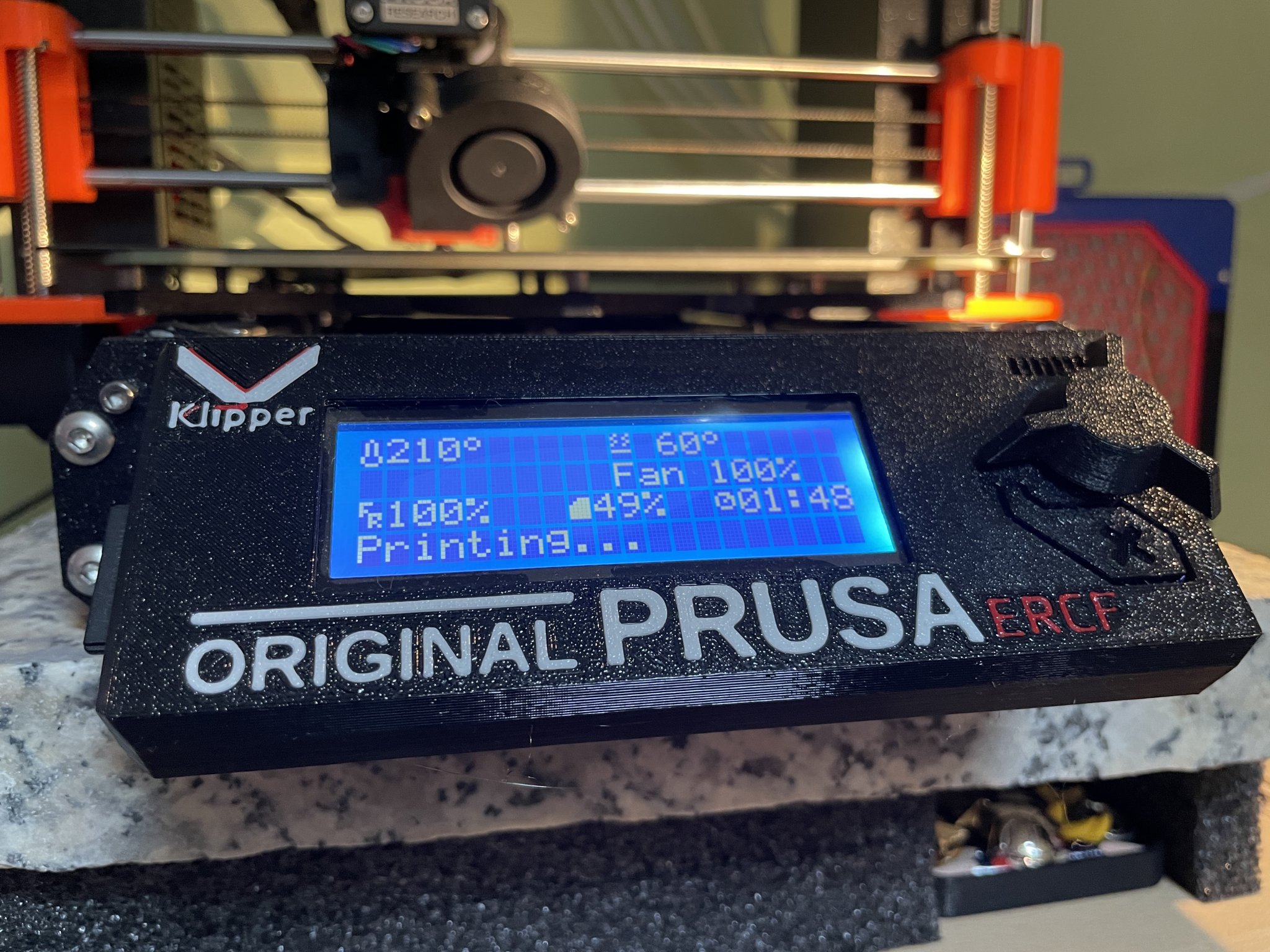 Vỏ LCD MK3 với logo Klipper và ERCF (3 màu)