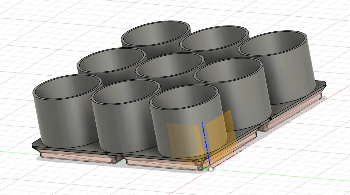 Tiêu đề Hộp đựng dầu thơm Gridfinity 2x2 cho tối đa 9 chai lỗ