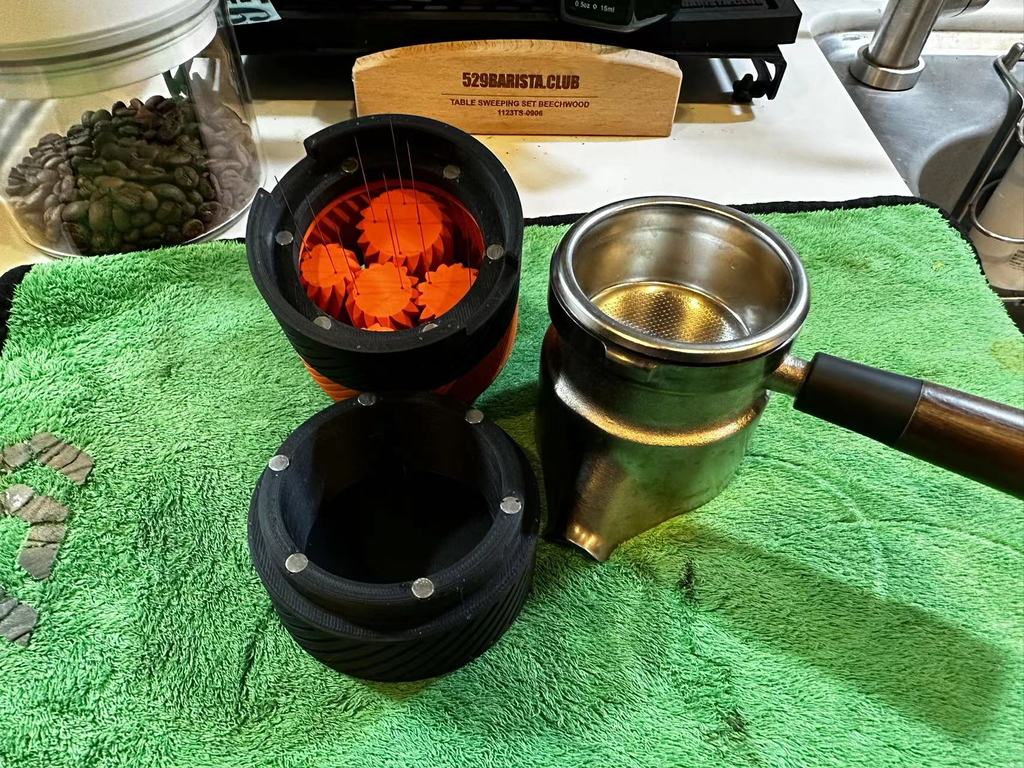 Tiêu đề UMIKOT 54mm Planetary Gear Spirograph Espresso WDT Tool cho 9barist