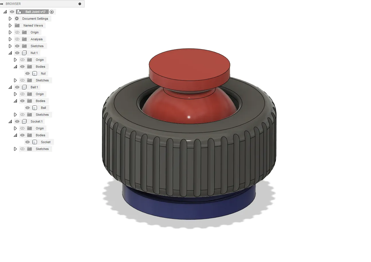 Khớp Cầu Nối (có file nguồn Fusion 360 parametric)