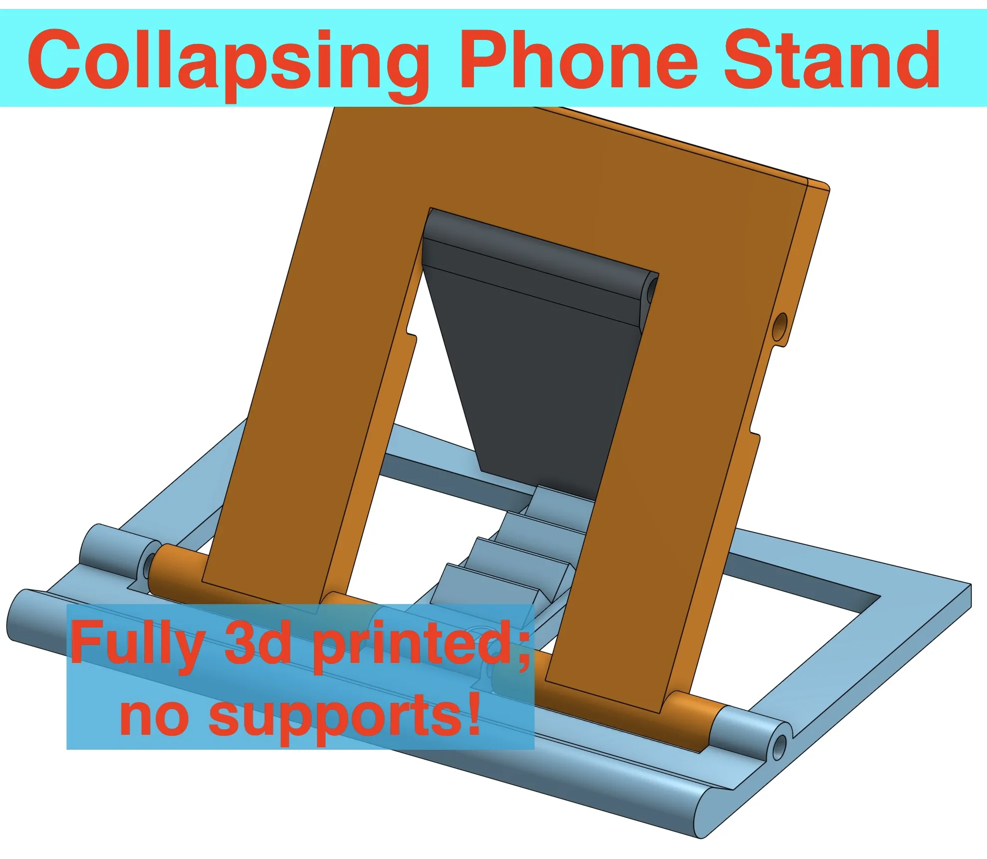 Tiêu đề Đế Điện Thoại Gập Được in 3D hoàn toàn không h