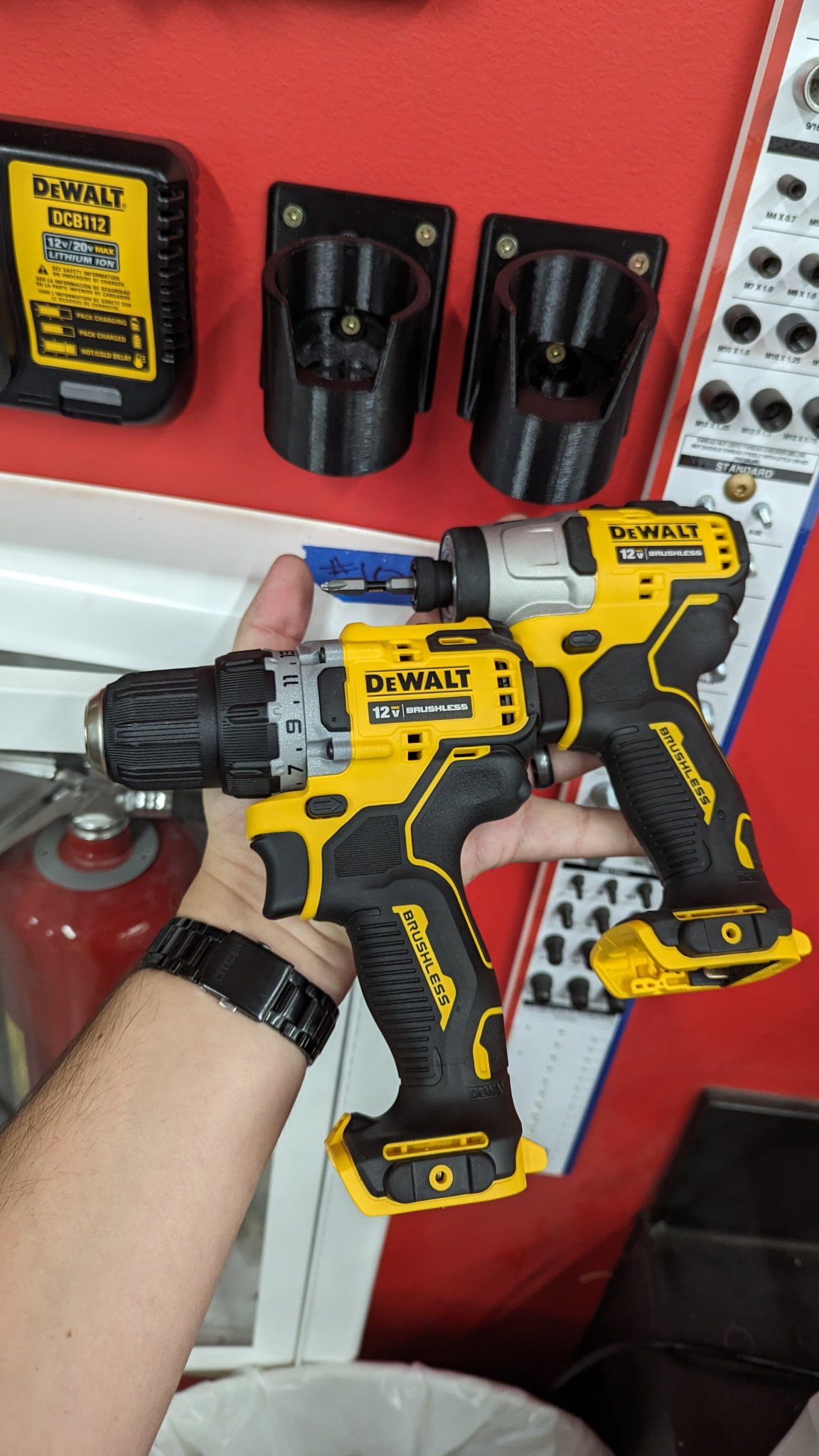 12v Dewalt Drill and Impact Wall Holders