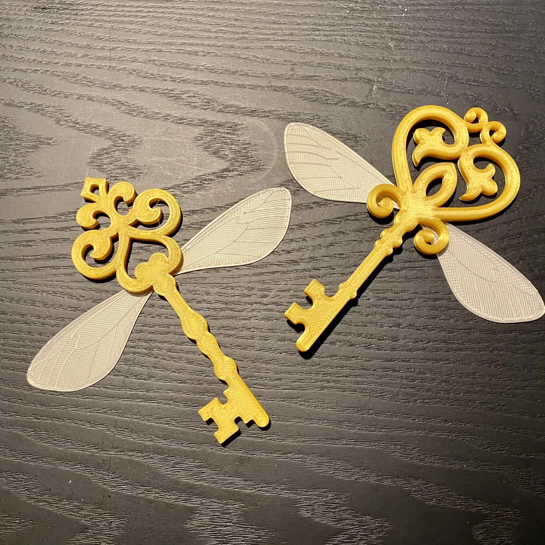 Winged key Christmas ornaments