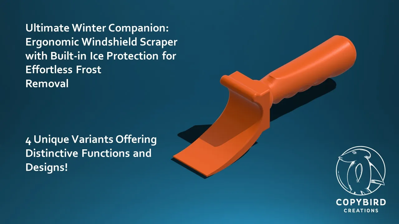 Dụng Cụ Cào Băng Kính Ô Tô Công Thái Học Có Chống Băng Tích Hợp