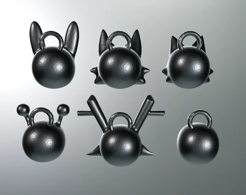 Chibi Animals Pendant Set (Cat, Dog/Wolf, Rabbit/Hare, Bird, Bug/Insect, Deer)