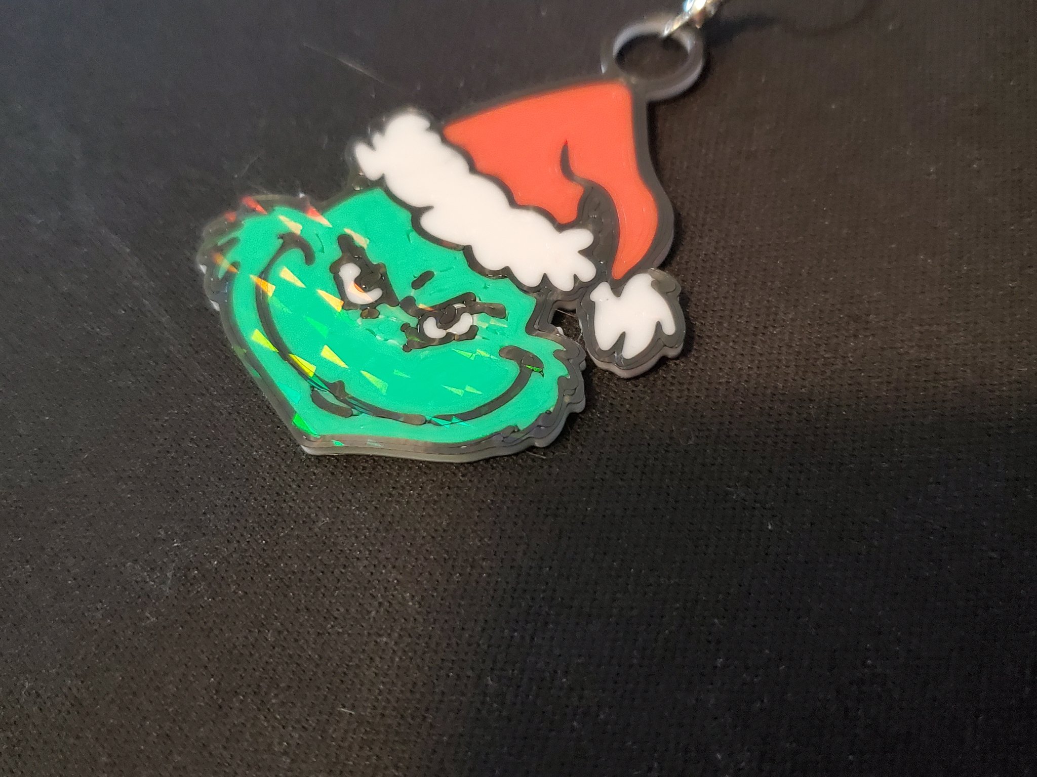 Grinch Earrings double sided print