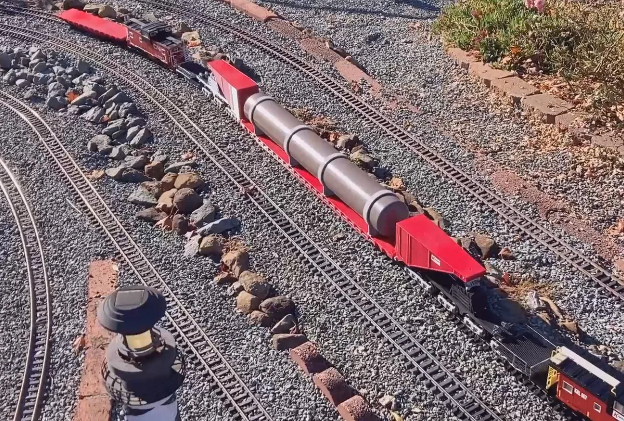 Tàu chở hàng G-Scale 1:29 Schnabel 20 trục có sàn và thùng dầu