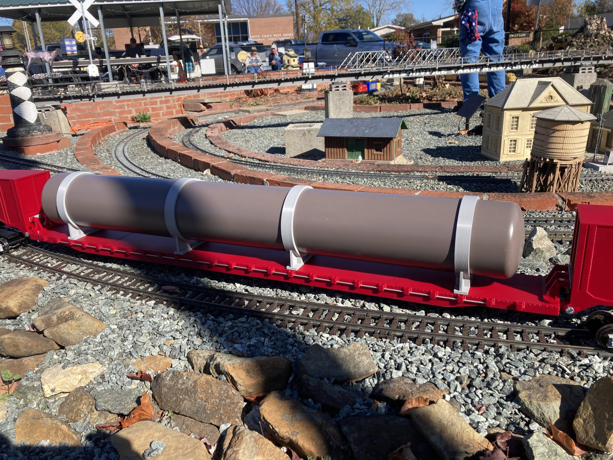 Tàu chở hàng G-Scale 1:29 Schnabel 20 trục có sàn và thùng dầu