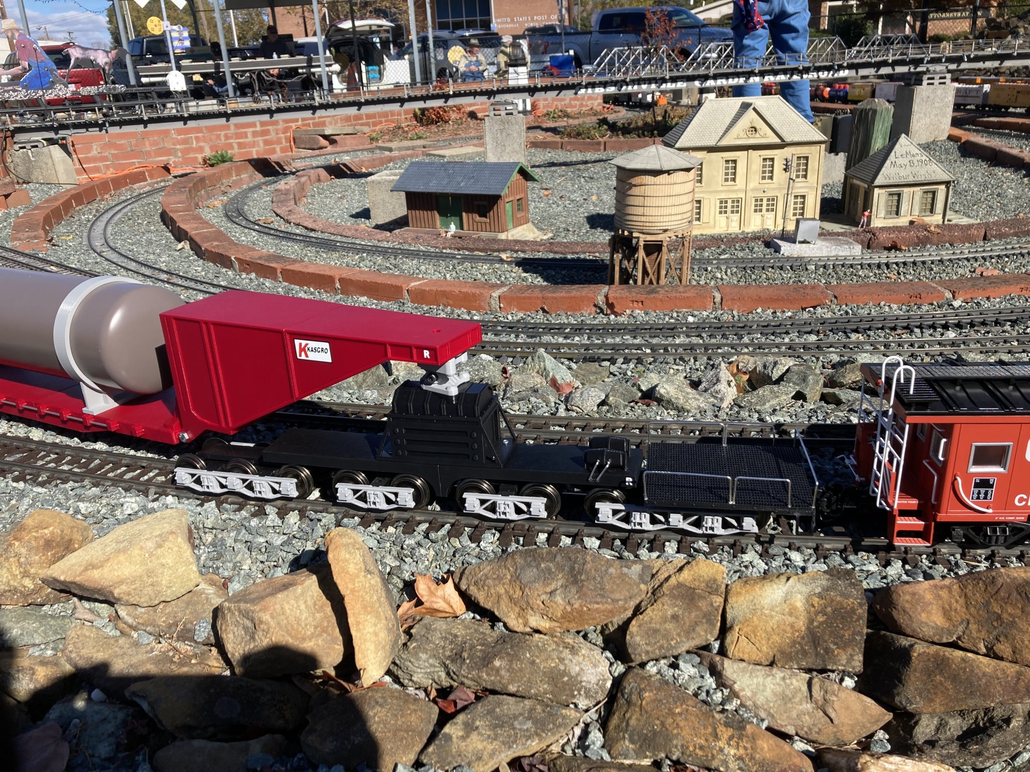 Tàu chở hàng G-Scale 1:29 Schnabel 20 trục có sàn và thùng dầu