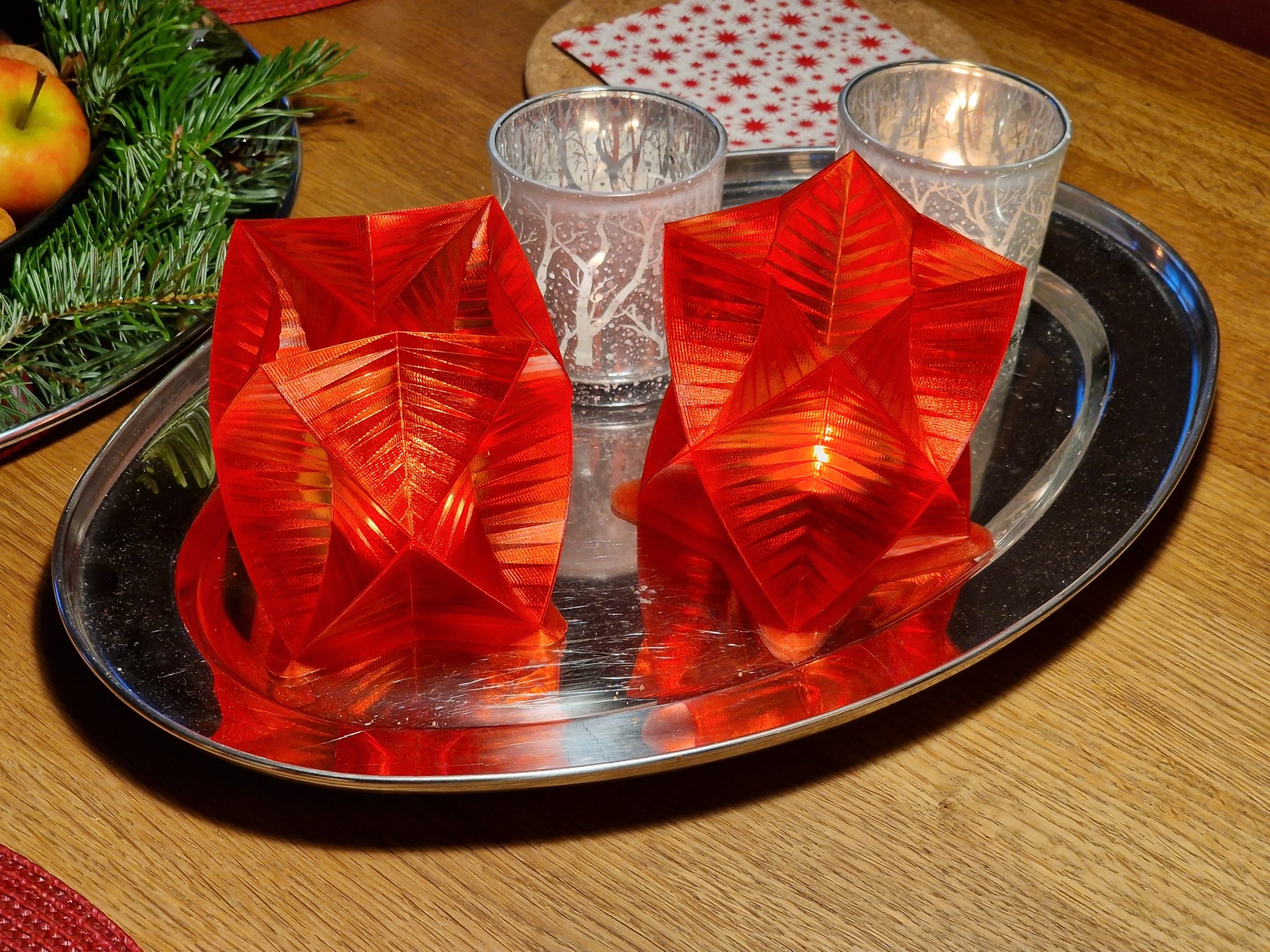 Lọ Trang Trí Giáng Sinh Hình Ngôi Sao / Đèn (Trang Trí Noel / Phụ Kiện)