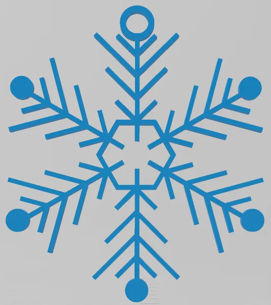 EASY TO PRINT, SNOWFLAKE, CHRISTMAS ORNAMENT 18, ORNAMENTS
