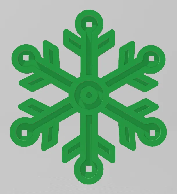 EASY TO PRINT, SNOWFLAKE, CHRISTMAS ORNAMENT 17, ORNAMENTS