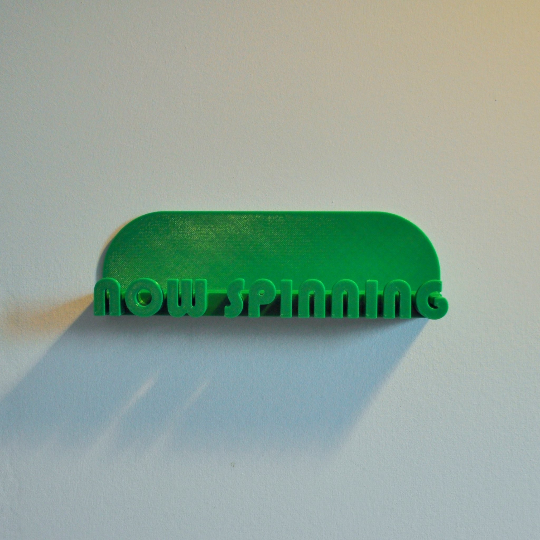 "Now Spinning" Record Display Shelf