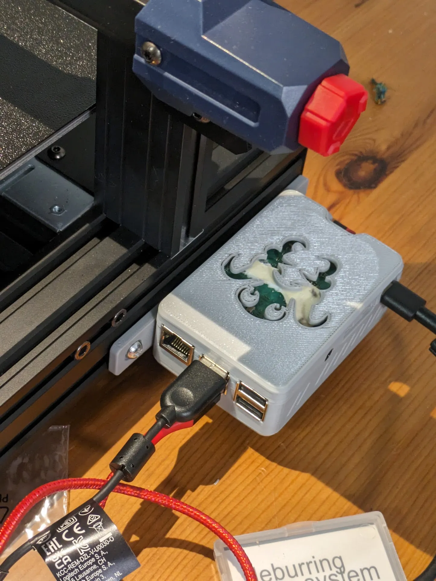 OctoPrint Raspberry Pi 4B Snap case with rail mount