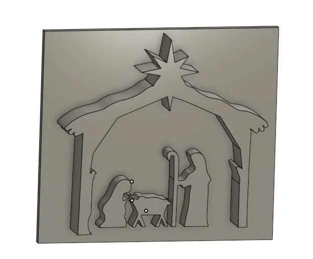 Tiêu đề 25 NGÀY IN 3D GIÁNG SINH Số 3 Bộ Chúa Giáng Sinh có đế