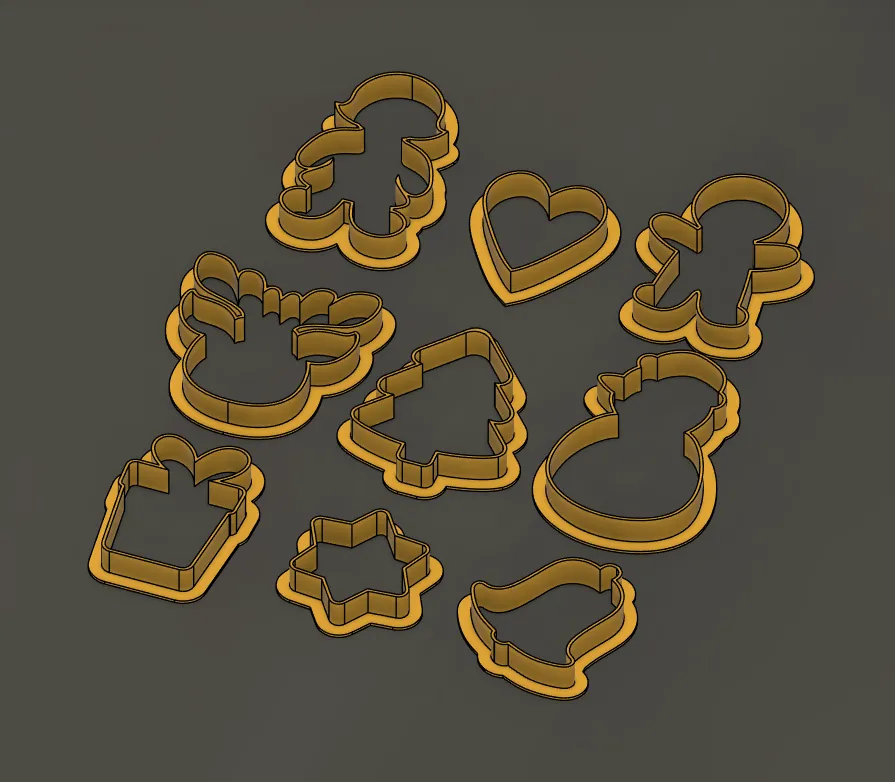 collection of classic Christmas cookie cutters